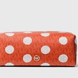 Michael Kors Jet Set Polka Dot Signature Logo Travel Cosmetic Case